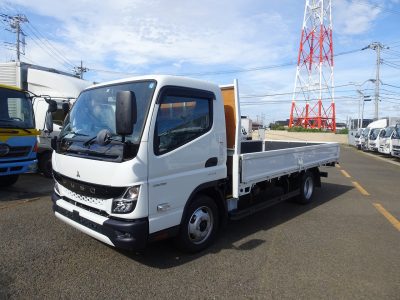 三菱 令和4年式 平ボディー ワイドロング 全低床 3t積載