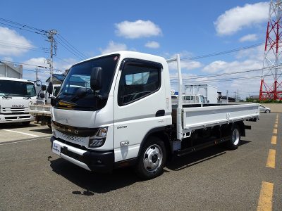 三菱 令和6年式 平ボディー ワイドロング AT 全低床 3t積載