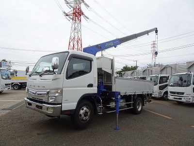 三菱 令和1年式 クレーン付 ワイドロング 4段・ラジコン 3.5t積載
