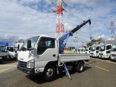 いすゞ 平成27年式 クレーン付 4段・ラジコン 横置 1.9t積載