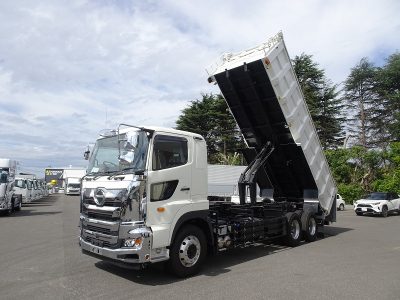 日野 令和6年式 深ダンプ 極東 ステンボデー 天蓋付 9.8t積載